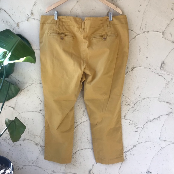 Mustard Cropped Chinos Plus Size Lands End - Picture 9 of 9